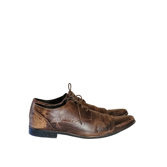 Men Brown Leather Oxfords By Stacy Adams Size 12/Men Designer Shoes/ Men Dress S - Picture 6 of 8